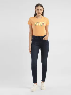Women's 721 Blue Skinny Fit High Rise Jeans