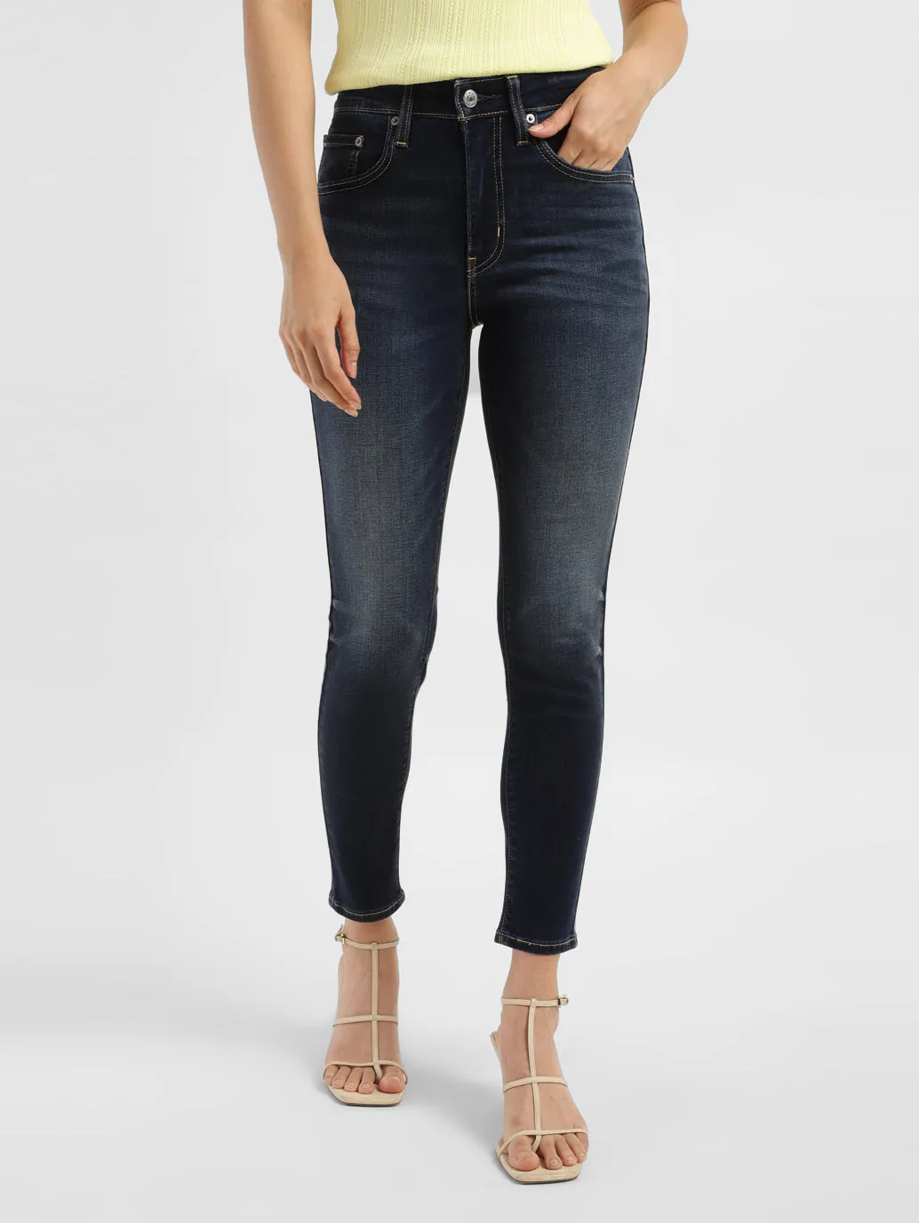 Women's 721 Blue Skinny Fit High Rise Jeans