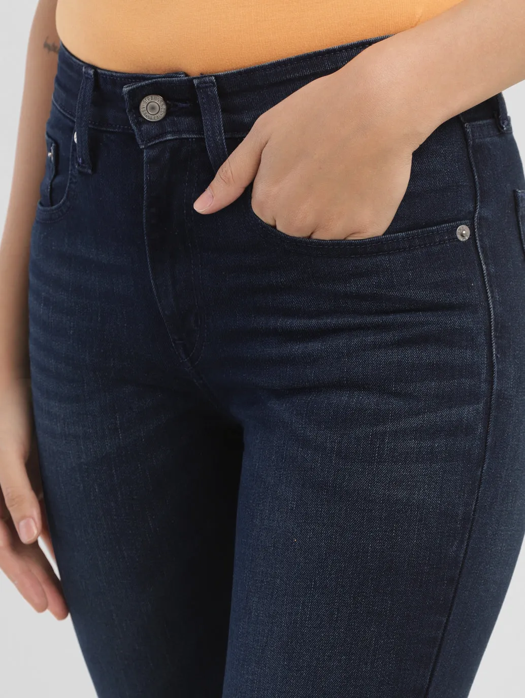 Women's 721 Blue Skinny Fit High Rise Jeans