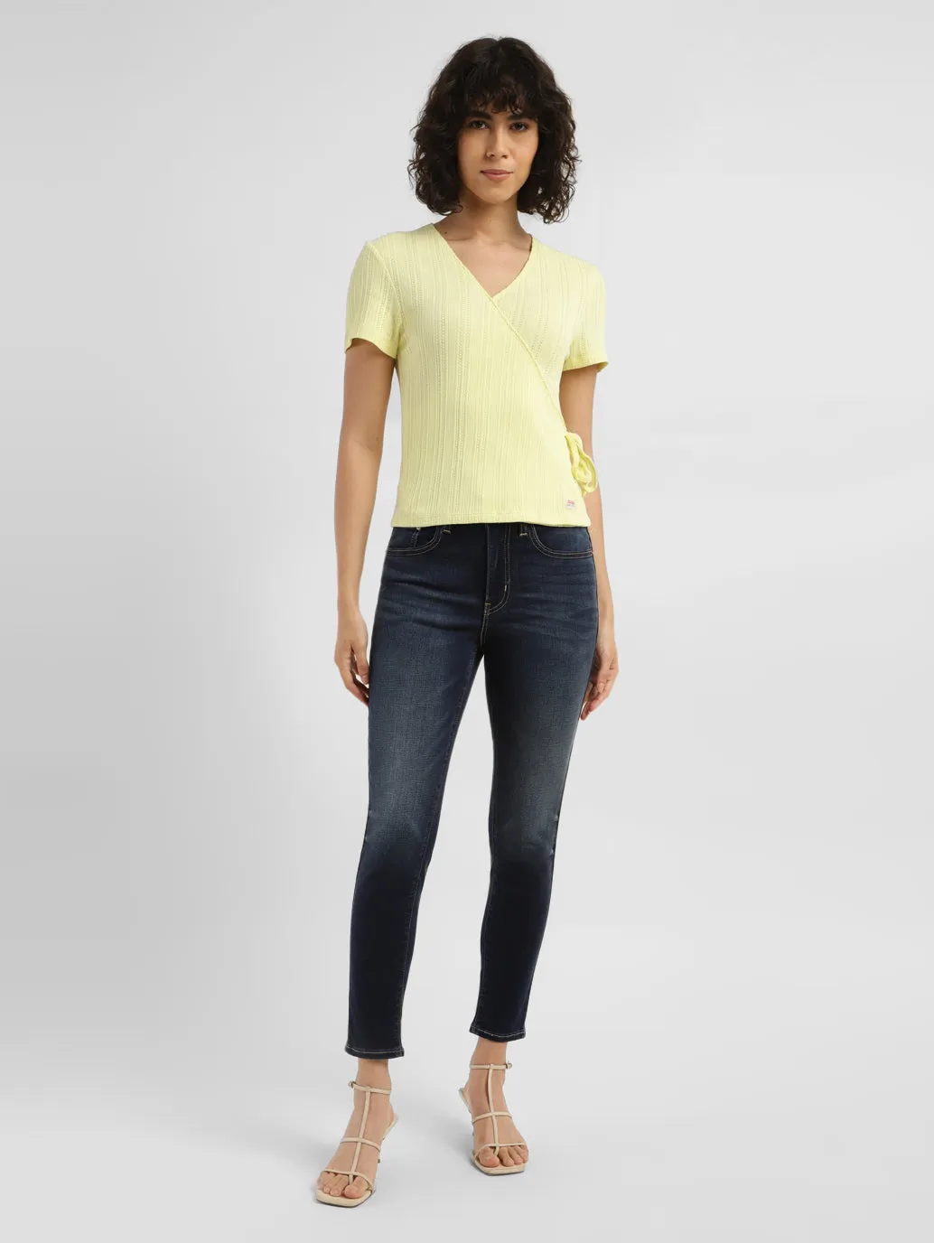 Women's 721 Blue Skinny Fit High Rise Jeans