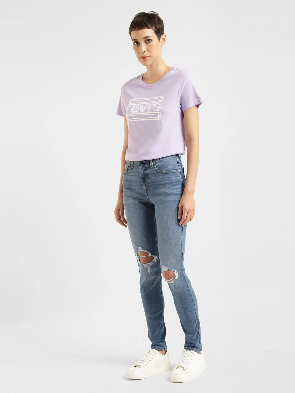 Women's 721 Blue Skinny Fit High Rise Jeans