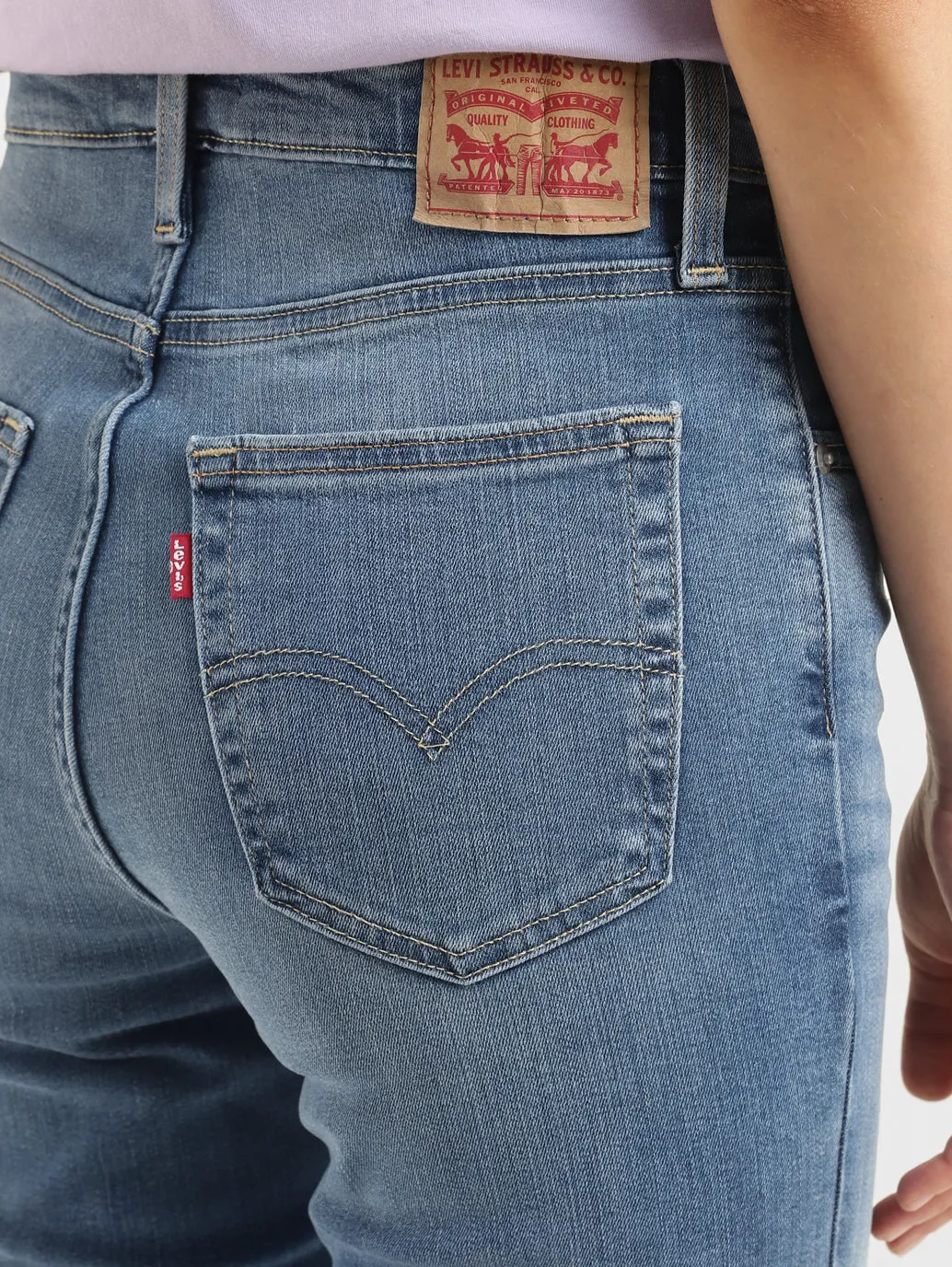 Women's 721 Blue Skinny Fit High Rise Jeans
