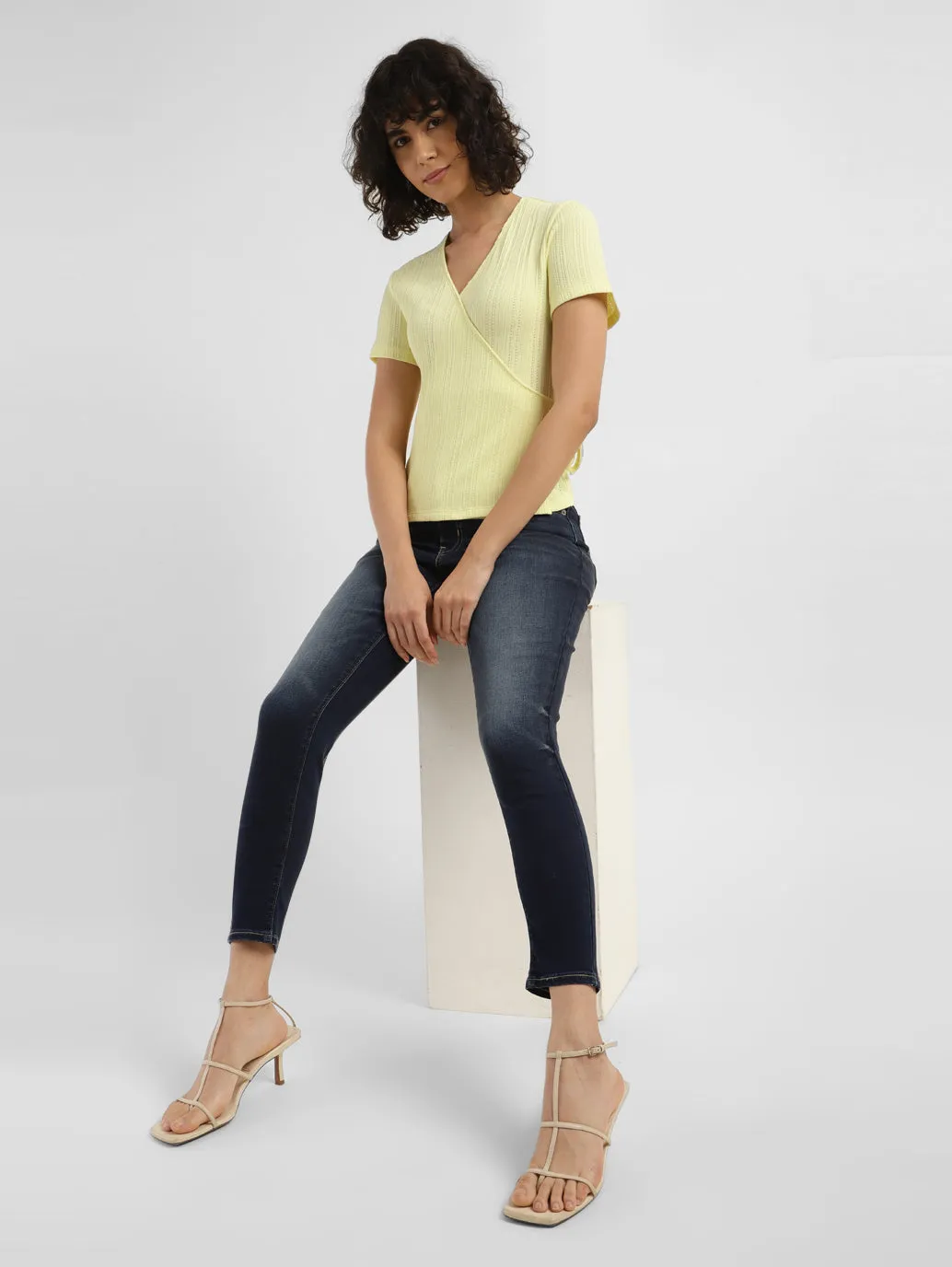 Women's 721 Blue Skinny Fit High Rise Jeans