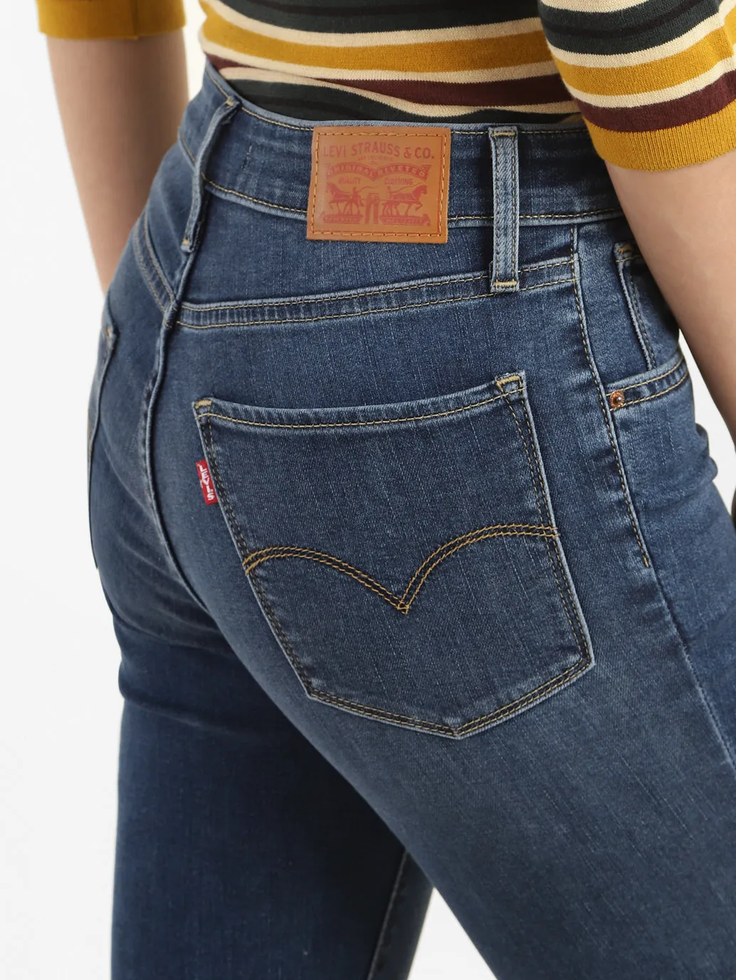 Women's 721 Blue Skinny Fit High Rise Jeans