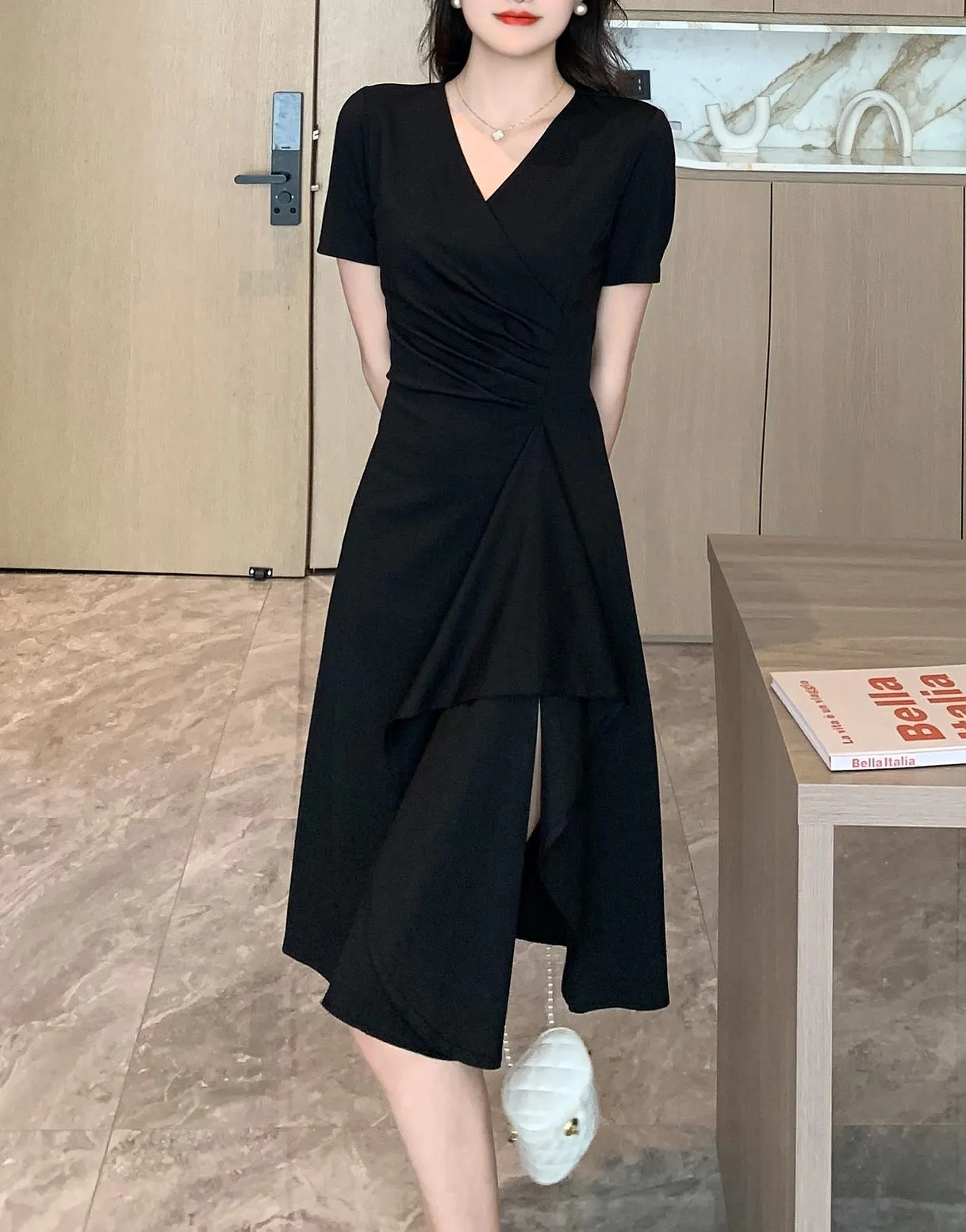 Women’s Chic Pleated Dress for a Flattering Silhouette