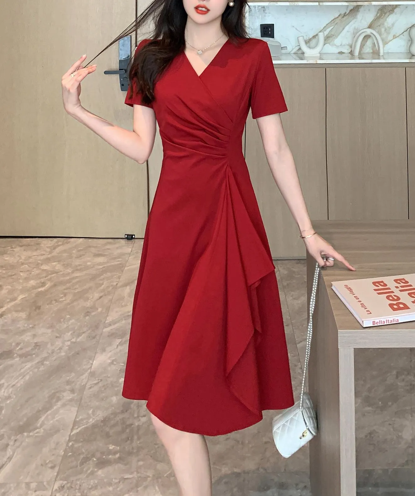 Women’s Chic Pleated Dress for a Flattering Silhouette