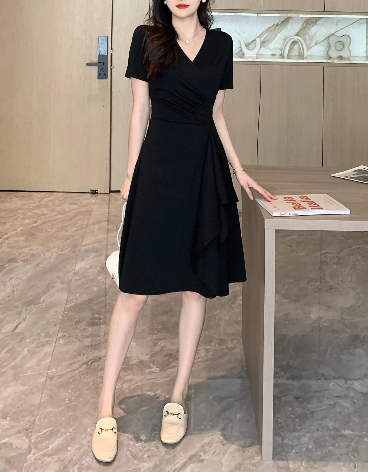Women’s Chic Pleated Dress for a Flattering Silhouette