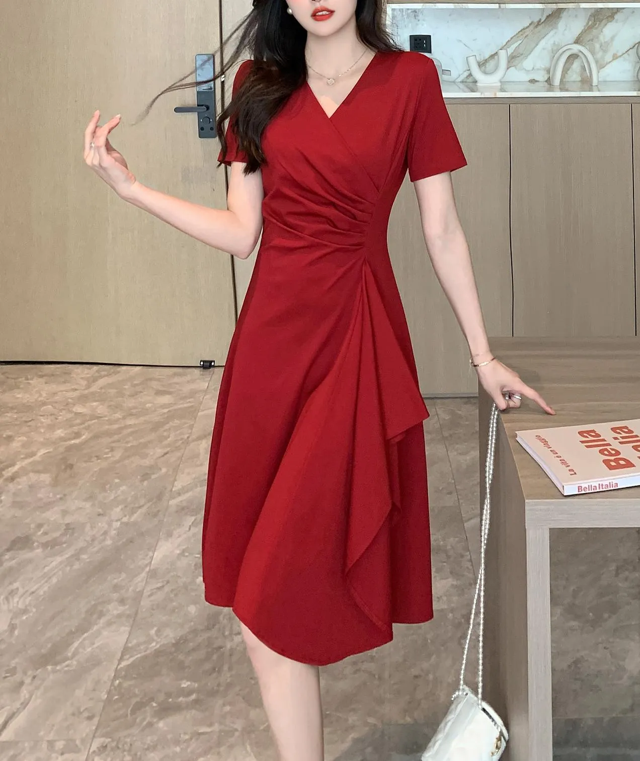 Women’s Chic Pleated Dress for a Flattering Silhouette
