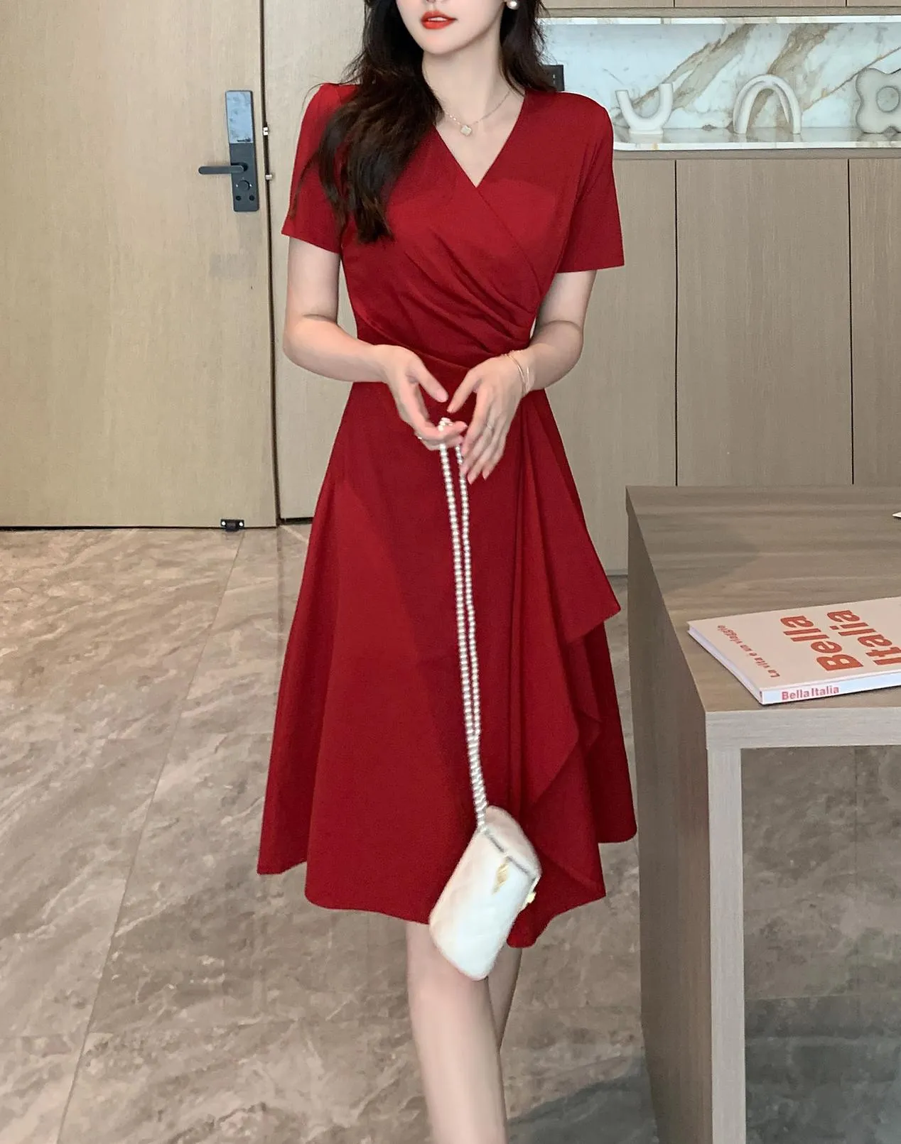 Women’s Chic Pleated Dress for a Flattering Silhouette