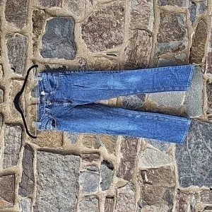 Womens THEORY Wide Straight Crop Denim Jeans Medium Wash Sz 4