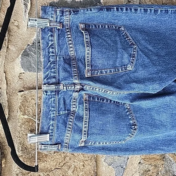 Womens THEORY Wide Straight Crop Denim Jeans Medium Wash Sz 4