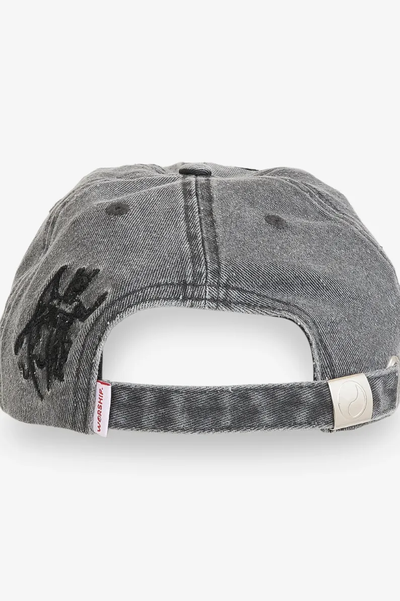 WORSHIP SUPPLIES POTION DAD HAT - ACID BLACK