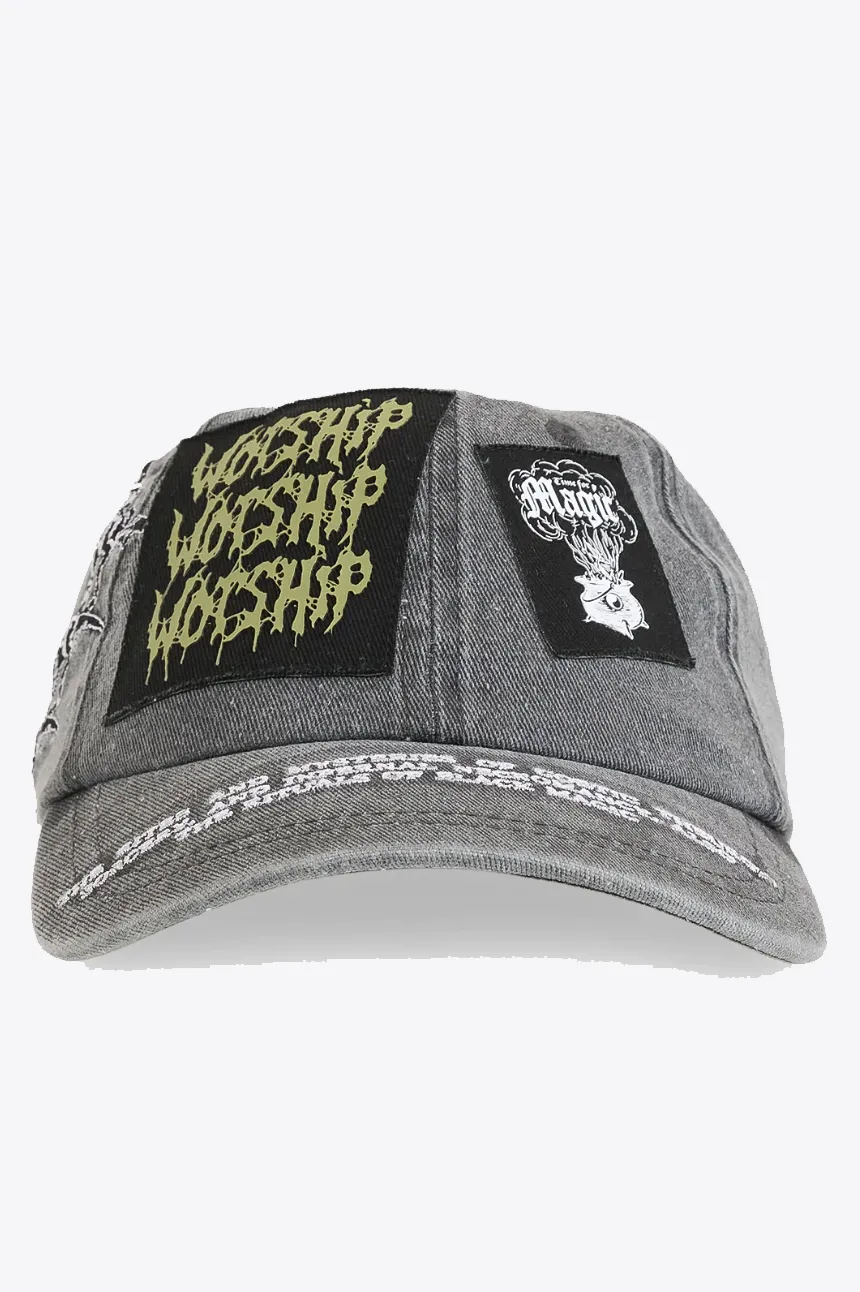 WORSHIP SUPPLIES POTION DAD HAT - ACID BLACK
