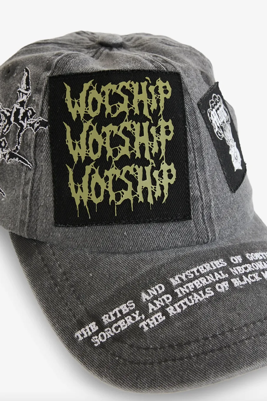 WORSHIP SUPPLIES POTION DAD HAT - ACID BLACK