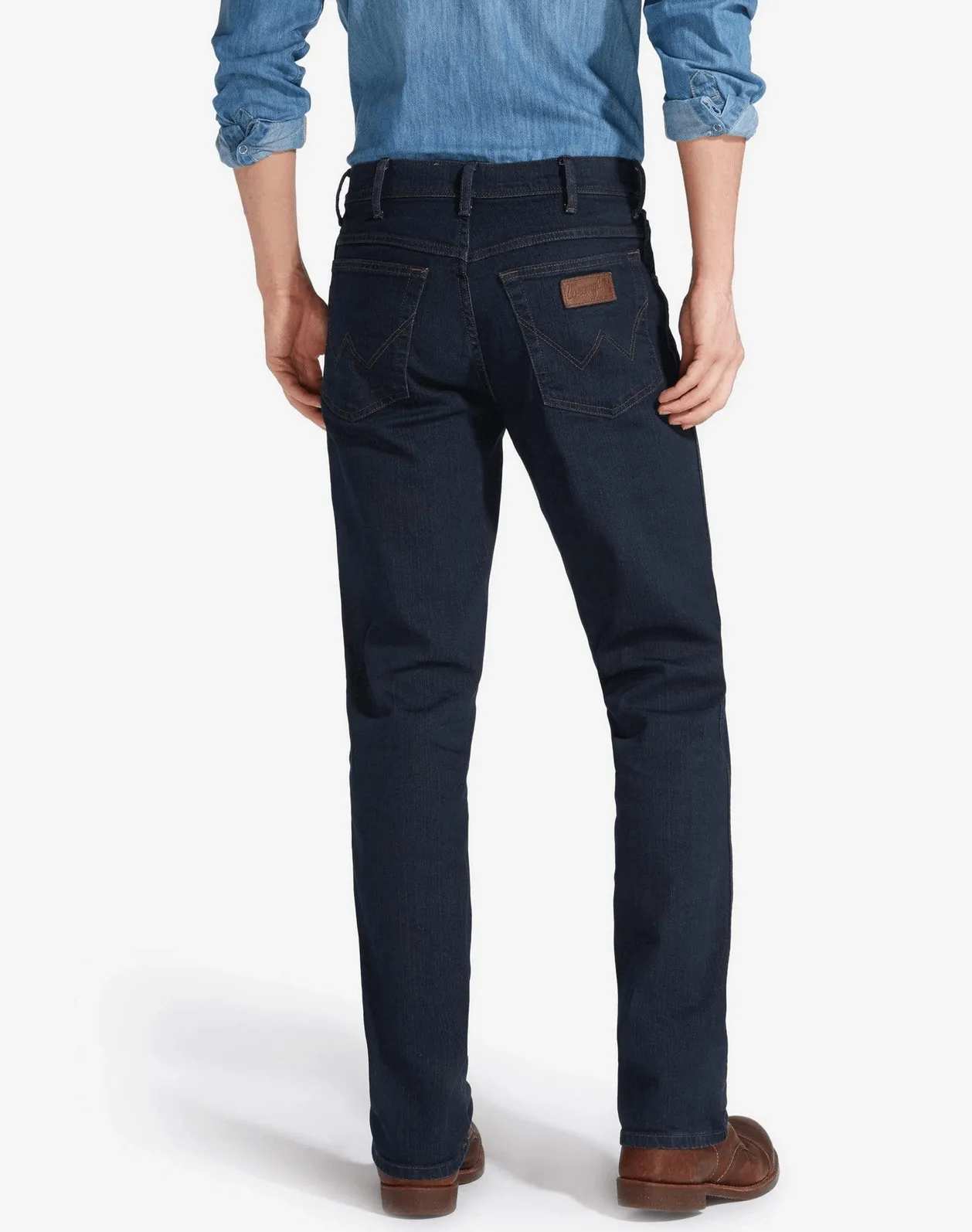 Wrangler Men's Jeans Texas Stretch Authentic Straight Leg Mens Jeans Blue Black