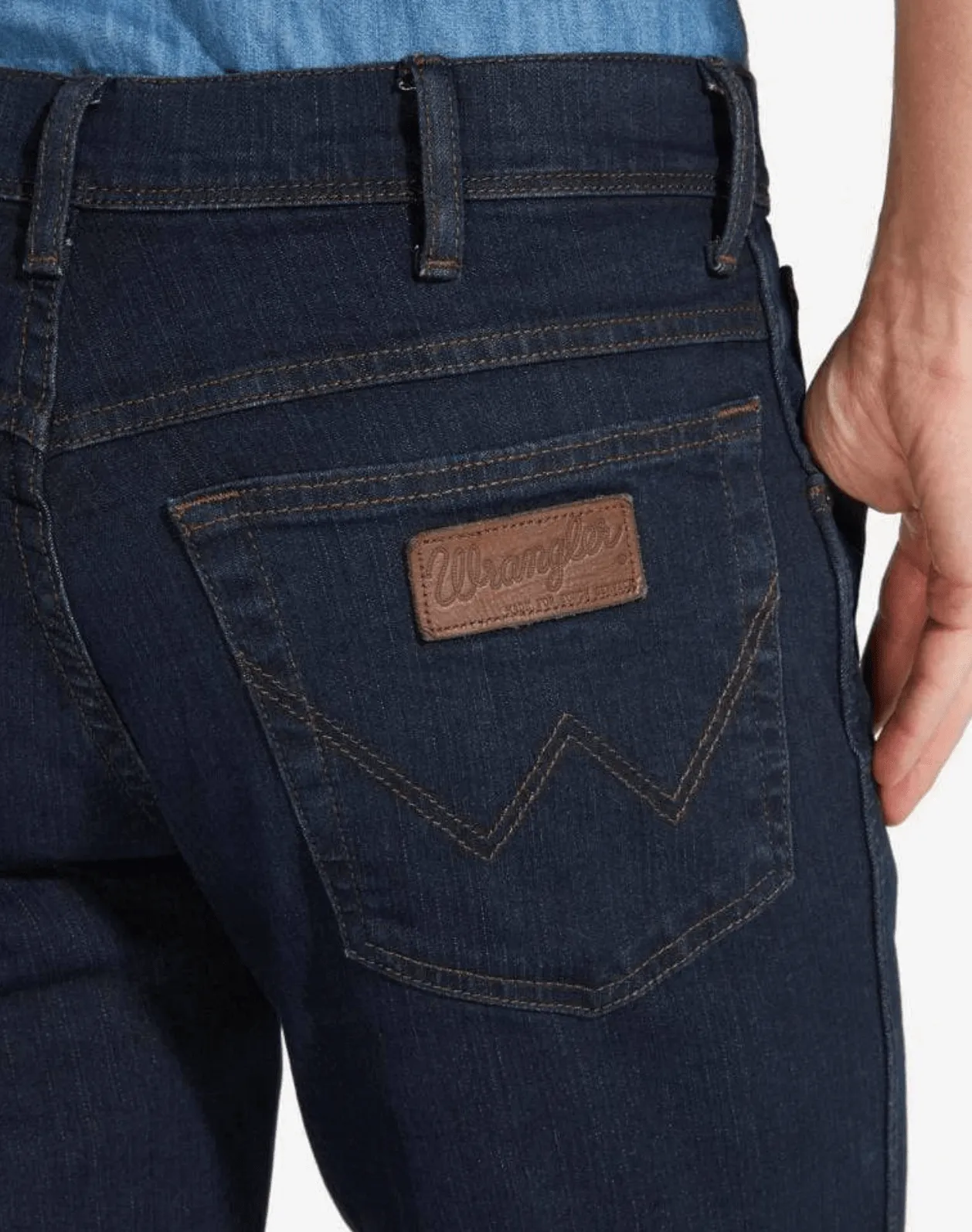 Wrangler Men's Jeans Texas Stretch Authentic Straight Leg Mens Jeans Blue Black