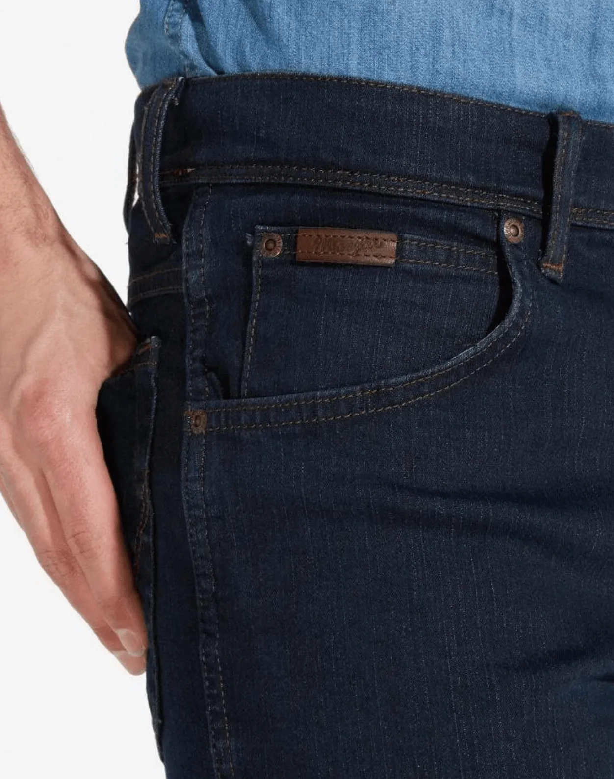 Wrangler Men's Jeans Texas Stretch Authentic Straight Leg Mens Jeans Blue Black