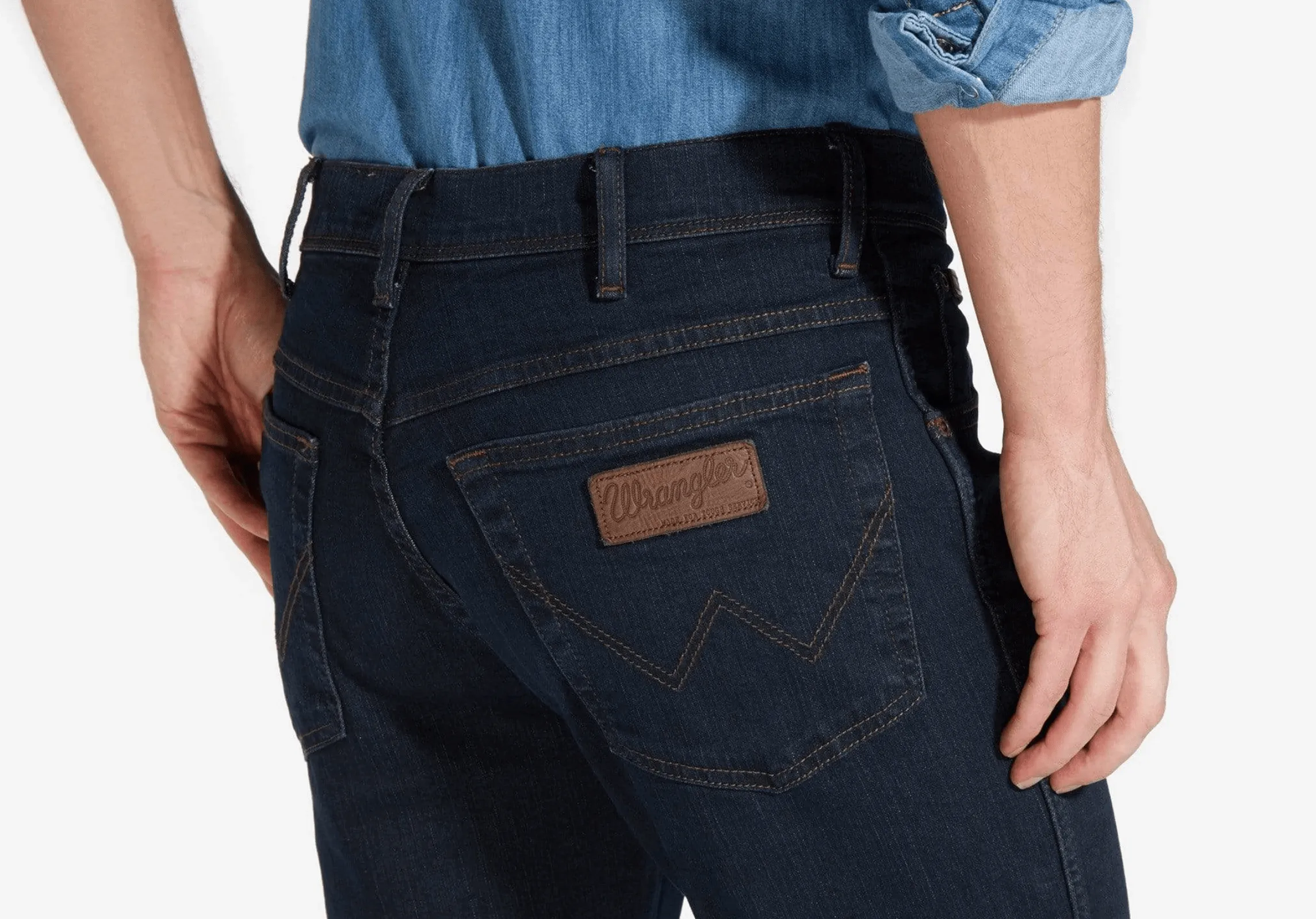 Wrangler Men's Jeans Texas Stretch Authentic Straight Leg Mens Jeans Blue Black