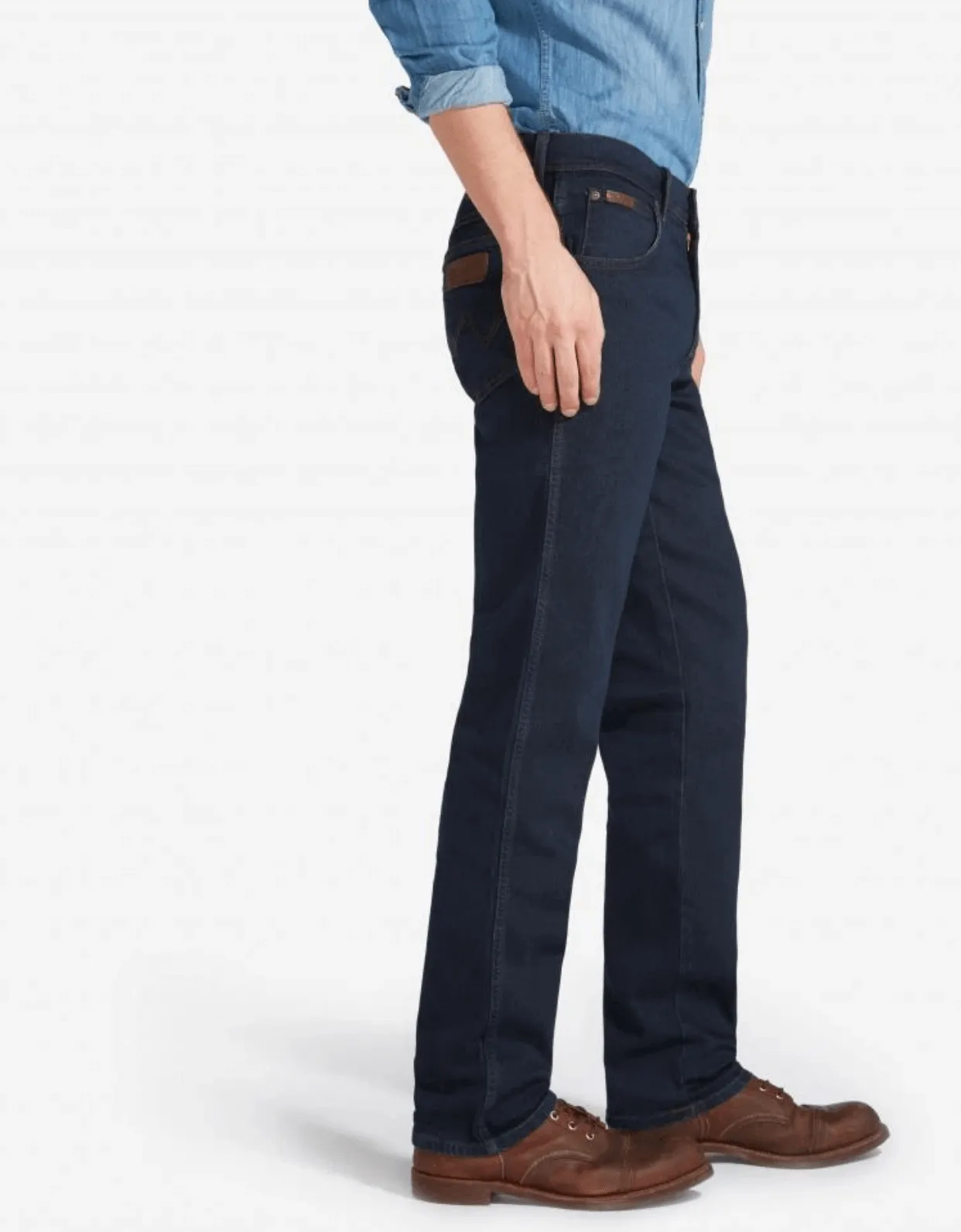 Wrangler Men's Jeans Texas Stretch Authentic Straight Leg Mens Jeans Blue Black