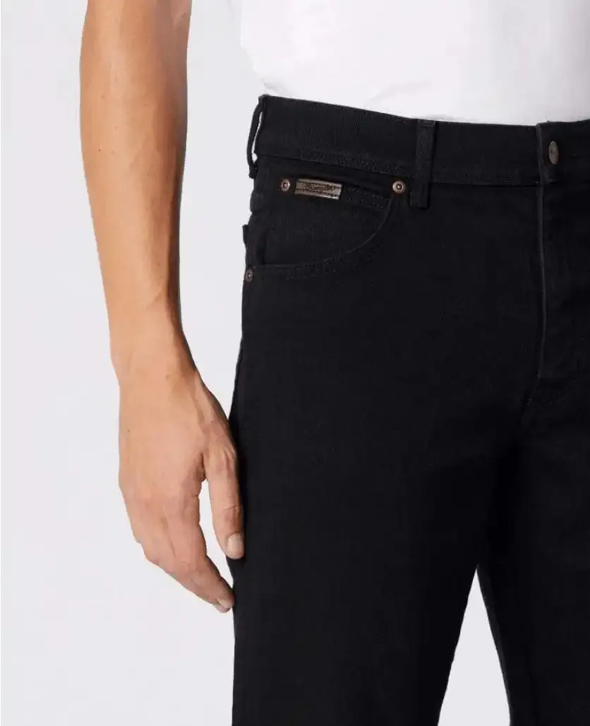 Wrangler Mens Texas Original Straight Leg Jeans Black