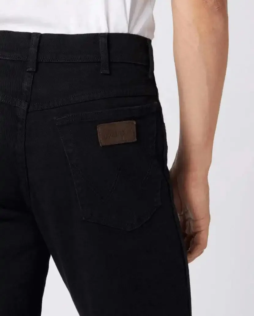 Wrangler Mens Texas Original Straight Leg Jeans Black