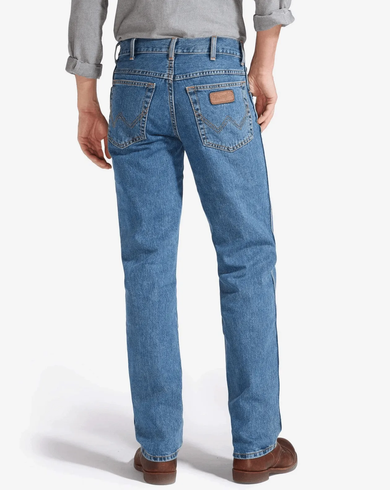 Wrangler Men's Texas Original Straight Leg Mens Jeans Stonewash