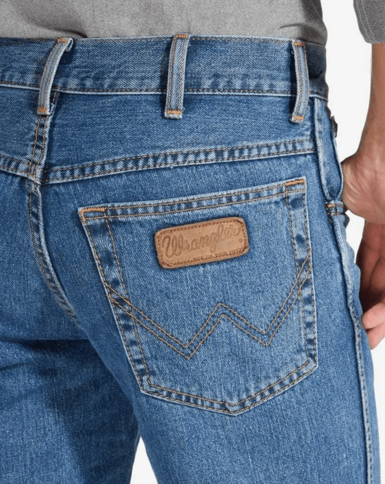 Wrangler Men's Texas Original Straight Leg Mens Jeans Stonewash
