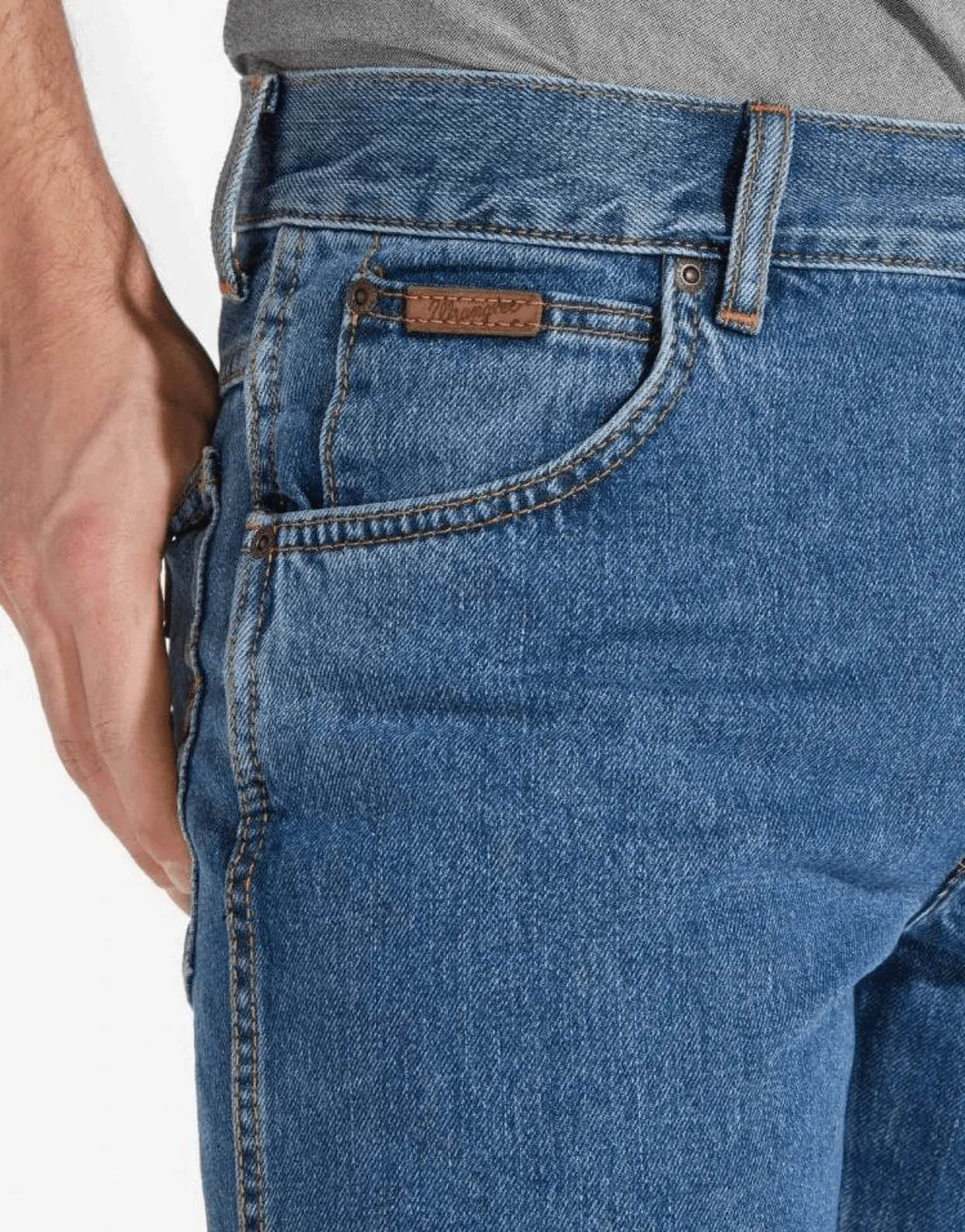 Wrangler Men's Texas Original Straight Leg Mens Jeans Stonewash