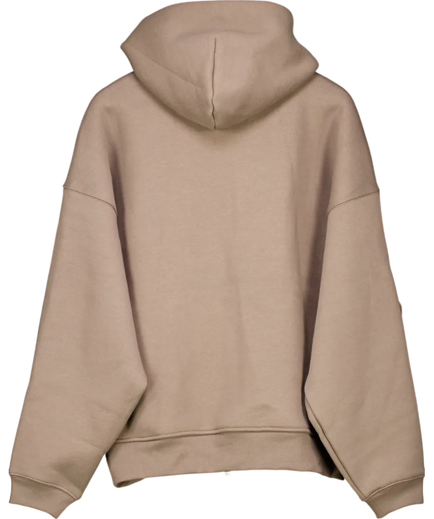 WRSTBHVR Brown Diago Hooded Zip Jacket UK 10