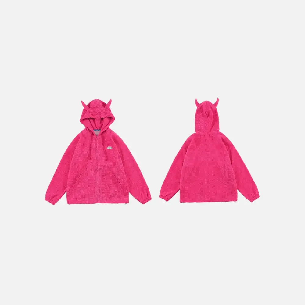 Y2K Demon Horns Hoodies for a Bold Fashion Statement