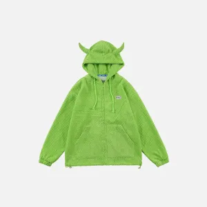 Y2K Demon Horns Hoodies for a Bold Fashion Statement