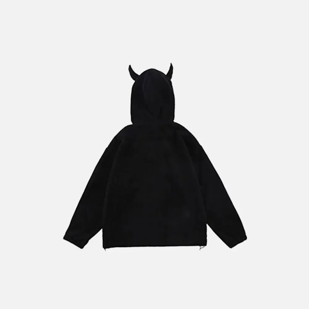 Y2K Demon Horns Hoodies for a Bold Fashion Statement
