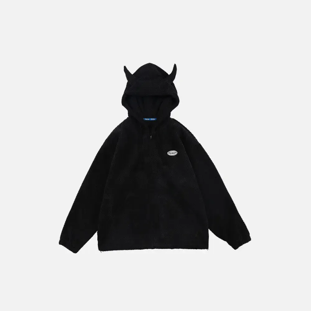 Y2K Demon Horns Hoodies for a Bold Fashion Statement