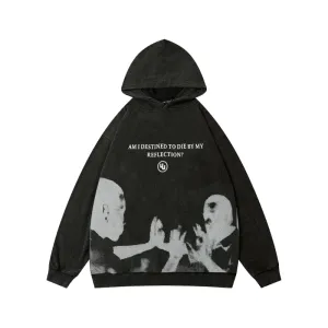 Y2K Mirror Reflection Oversize Hoodie