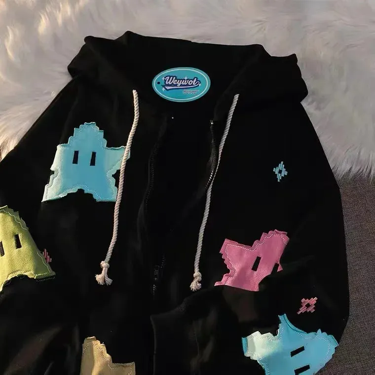 Y2K Punk Zip-Up Hoodie