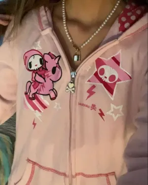 Y2K Punk Zip-Up Hoodie