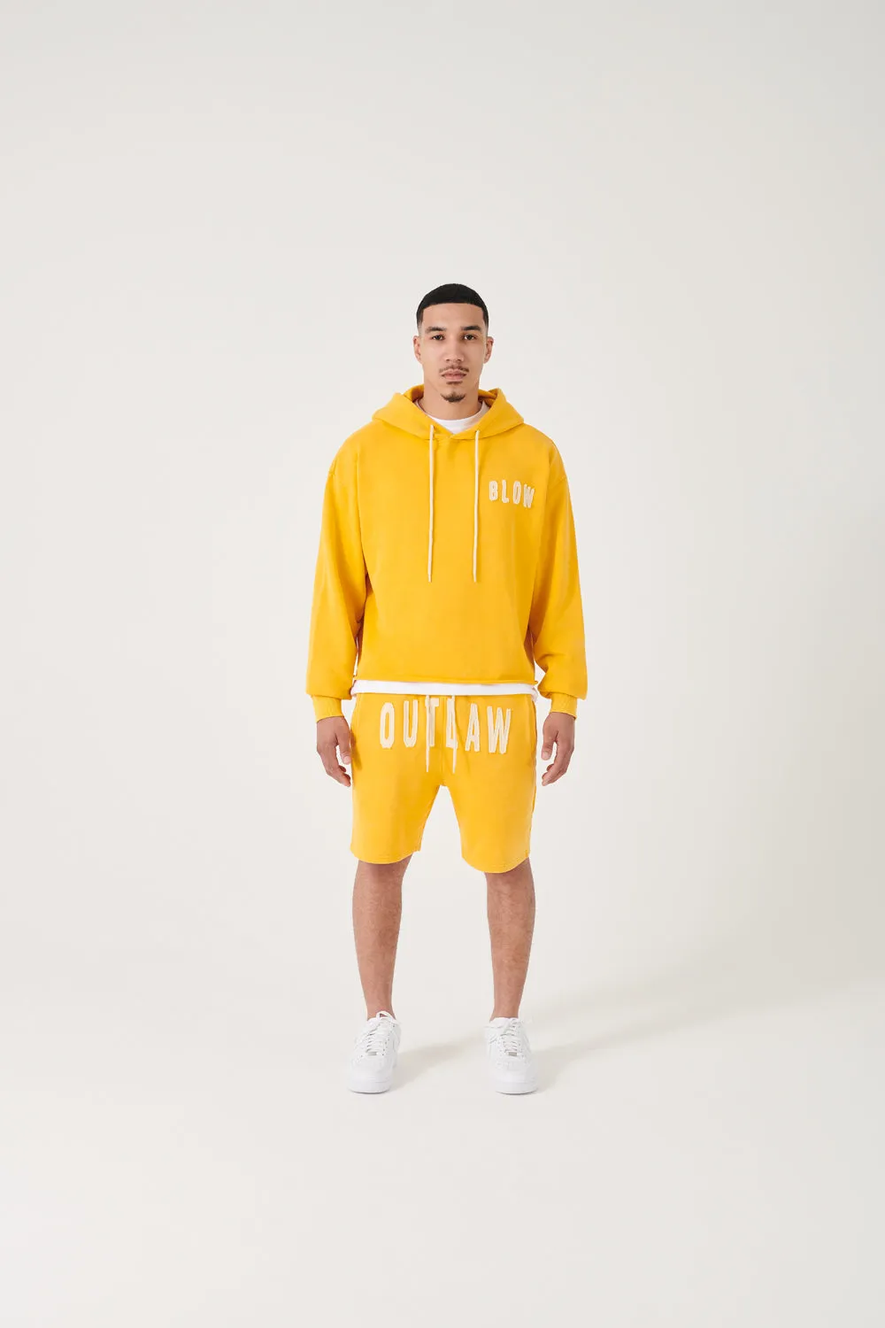 YELLOW STONE WASHED HOODIE