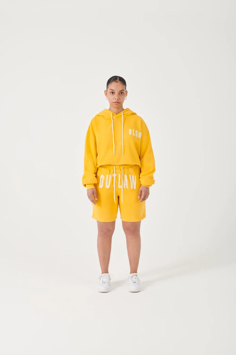 YELLOW STONE WASHED HOODIE
