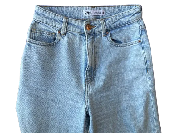 Zara Light Wash Straight Leg Jeans