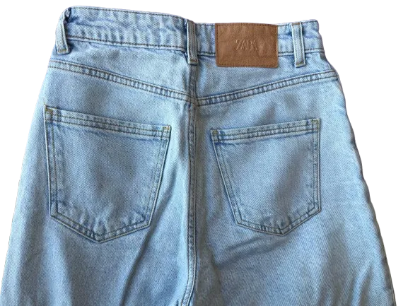 Zara Light Wash Straight Leg Jeans